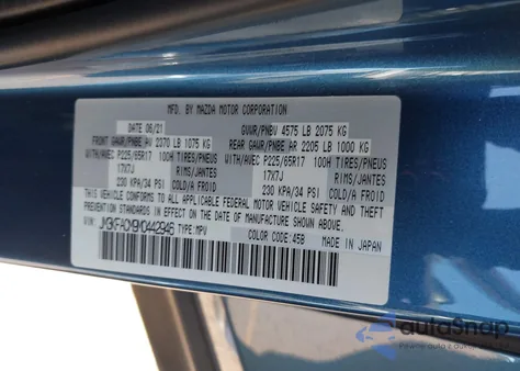 2021 Mazda Cx-5 Touring from USA, damaged, VIN JM3KFACM9M0442946